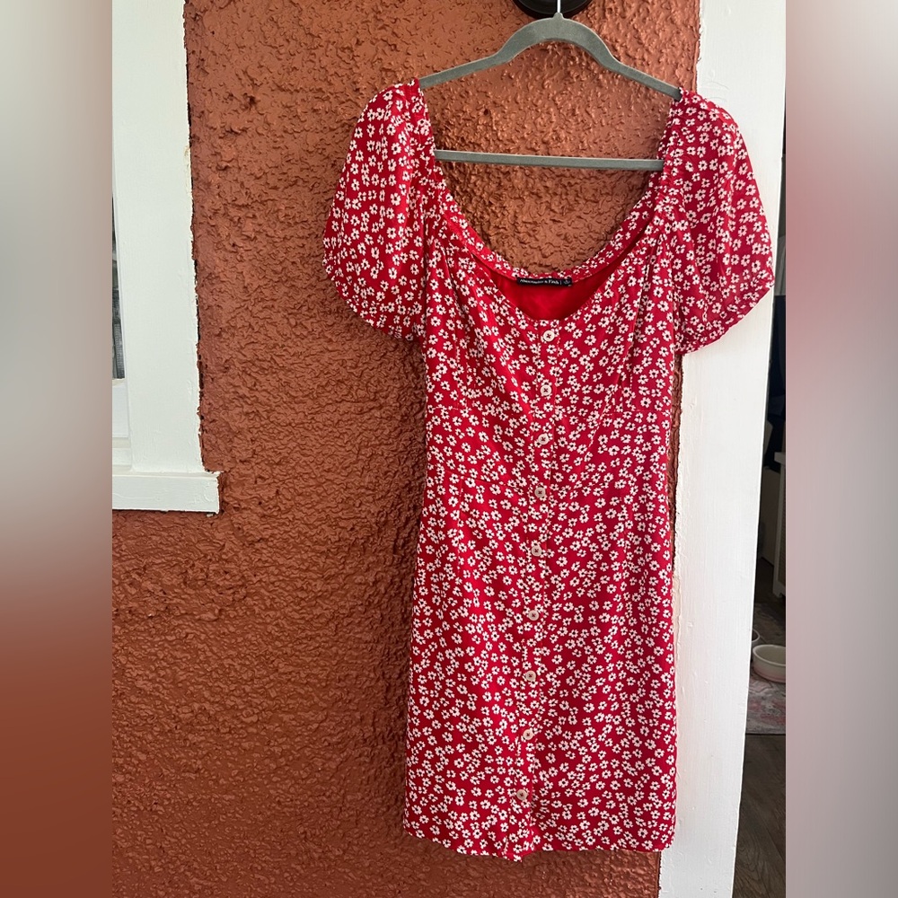 Abercrombie & Fitch Red Floral Mini Dress